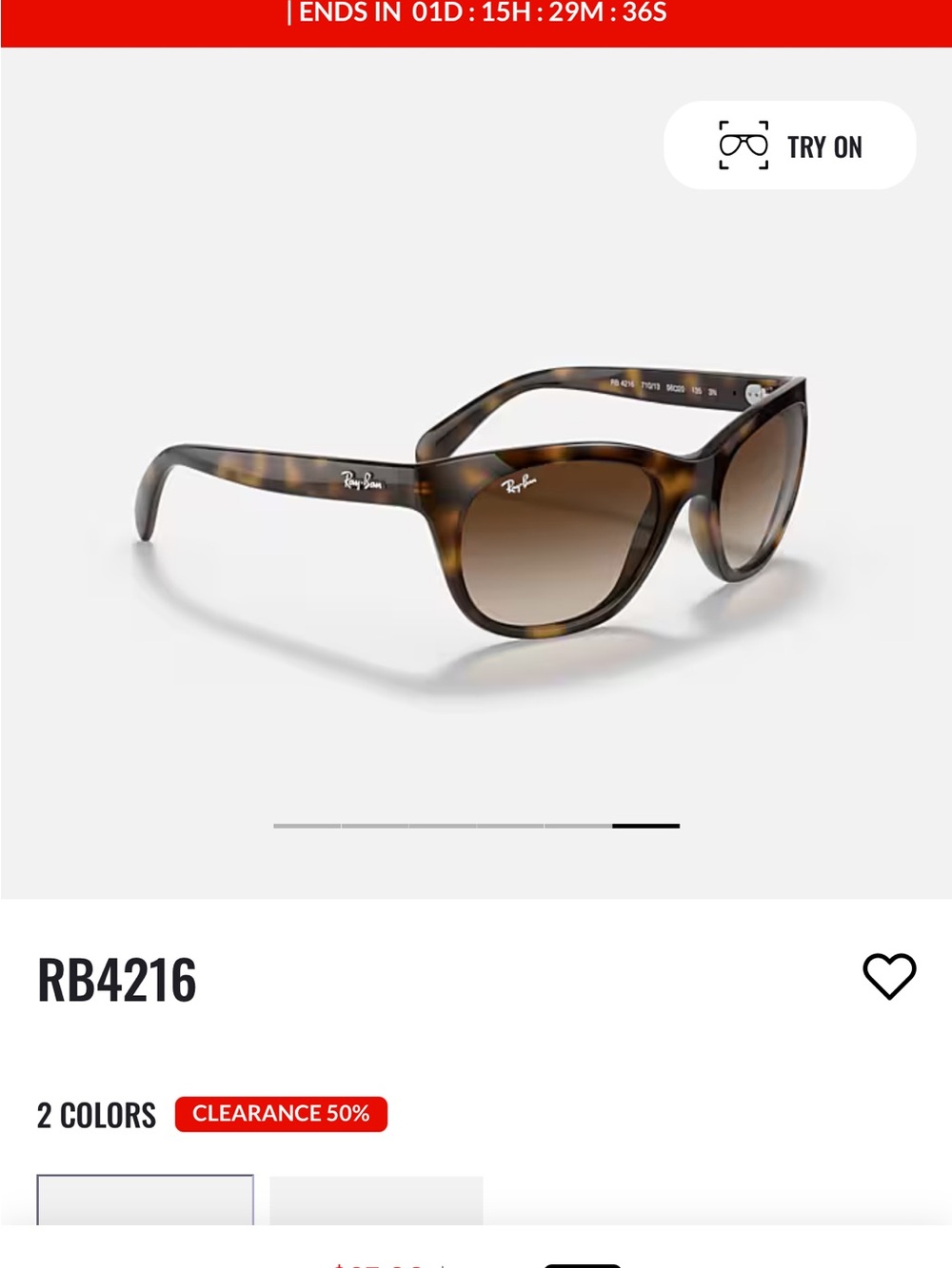 Ray-Ban Women’s Tortoiseshell Cat-Eye Sunglasses - Brown Gradient Lenses - Picture 13 of 15